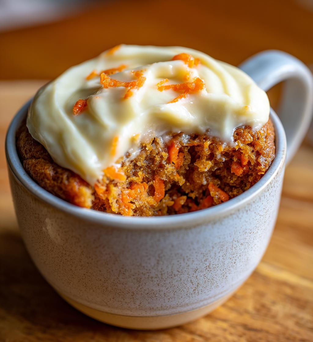 Carrot Cake in a Mug - detail 1
