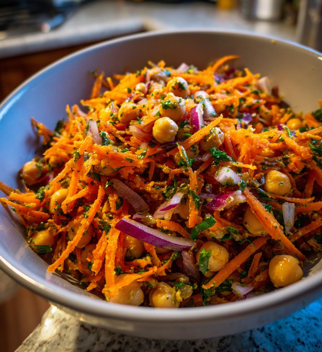 Carrot Ginger Chickpea Salad - detail 1