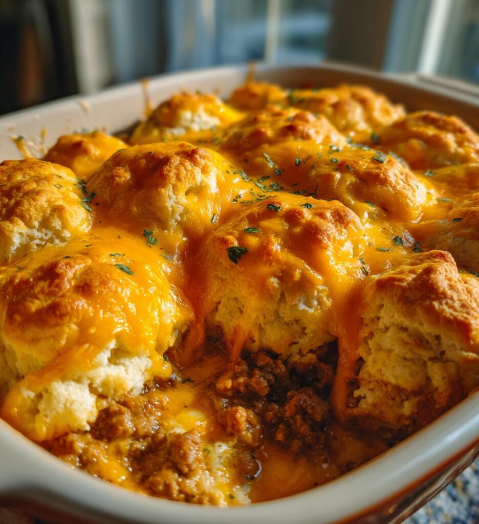 Cheddar Bay Hamburger Casserole