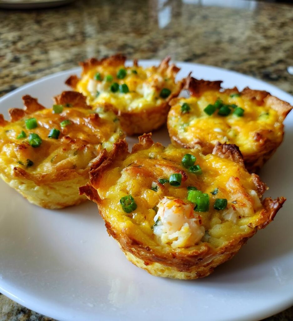 Cheddar Crab and Shrimp Mini Quiches