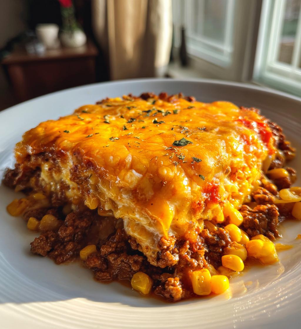 Cheddar Ranch Beef & Corn Pasta Bake