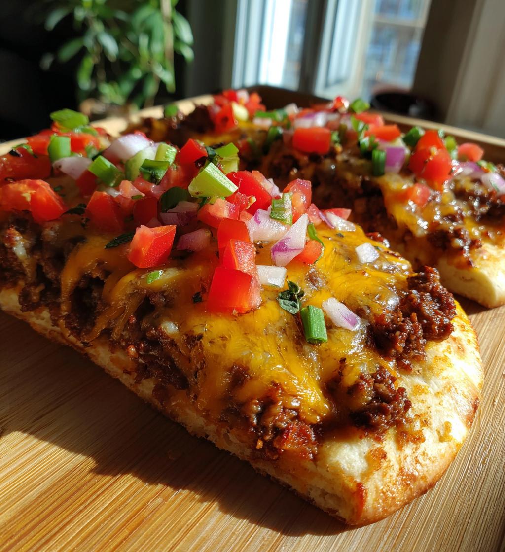 Cheeseburger Flatbreads - detail 1