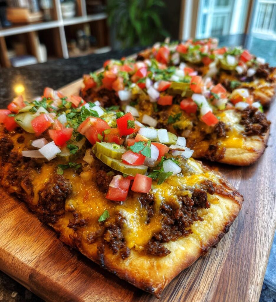 Cheeseburger Flatbreads