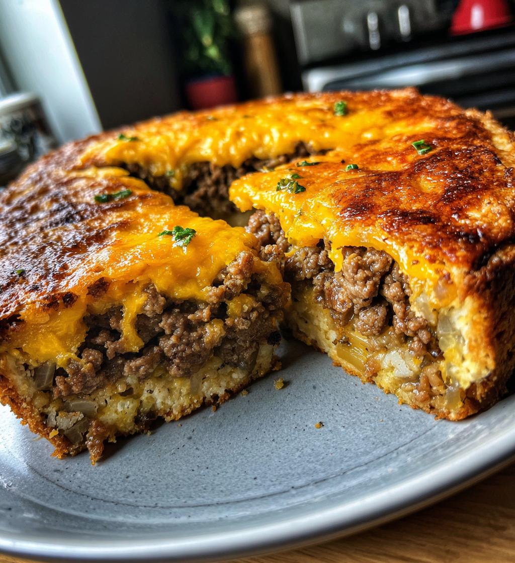 Cheeseburger Pie - detail 1