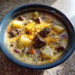 Cheesy Beef and Potato Soup