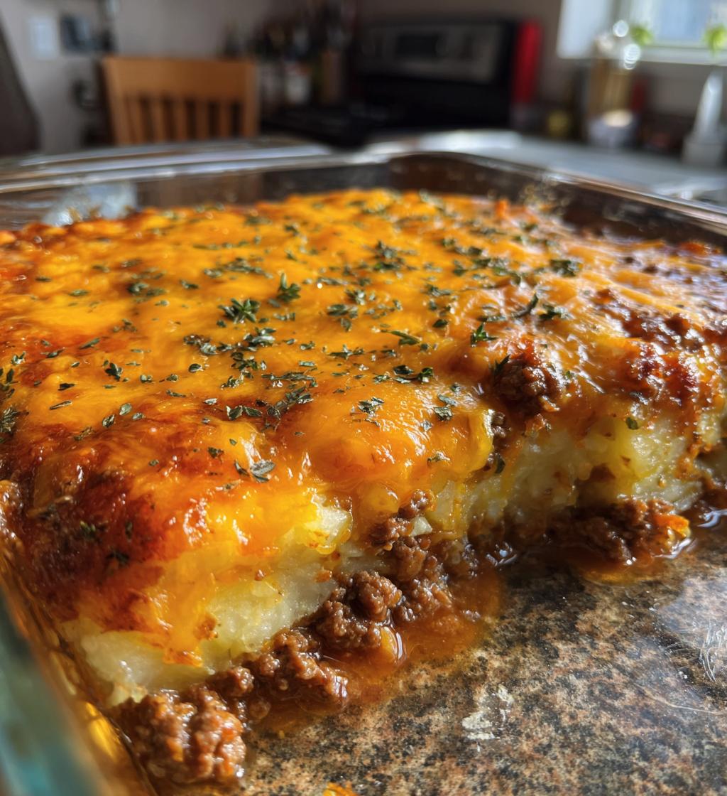 Cheesy Ground Beef And Potato Casserole - detail 1