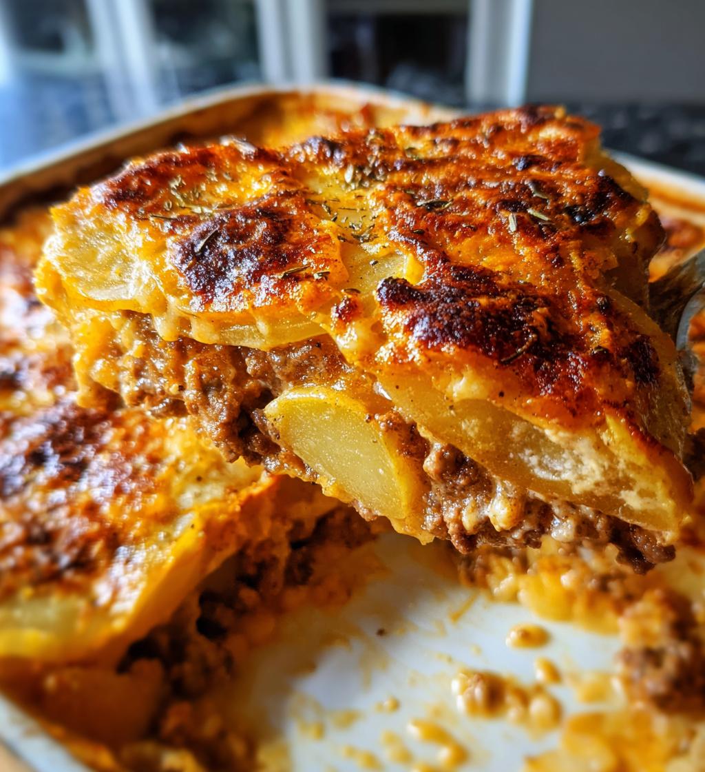 Cheesy Hamburger Potato Casserole