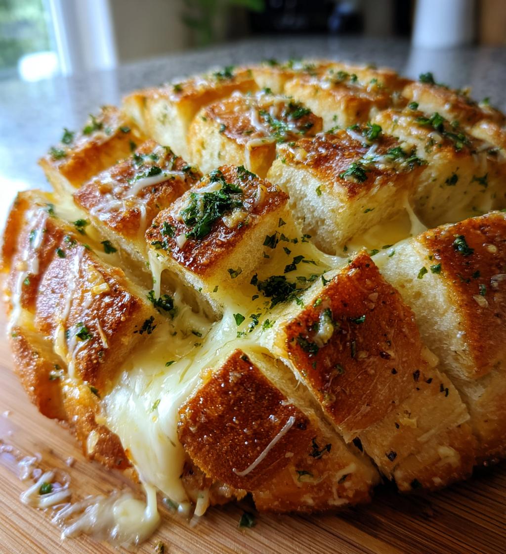 Cheesy Pull-Apart Garlic Bread Bliss