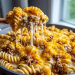 Cheesy Ranch Rotini Bake with Beef and Sweet Corn