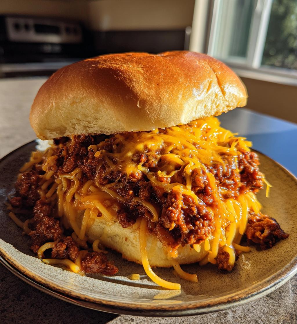 Cheesy Spaghetti Sloppy Joes - detail 1