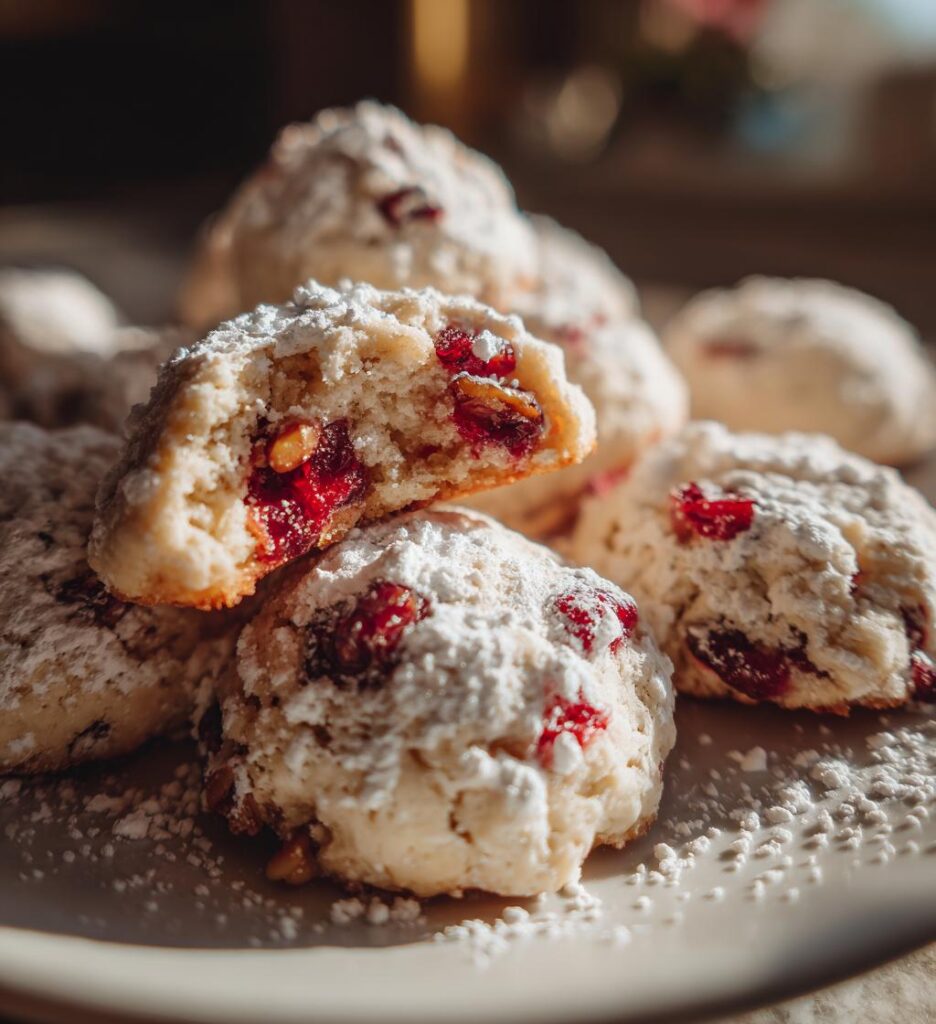 Cherry Snowball Cookies