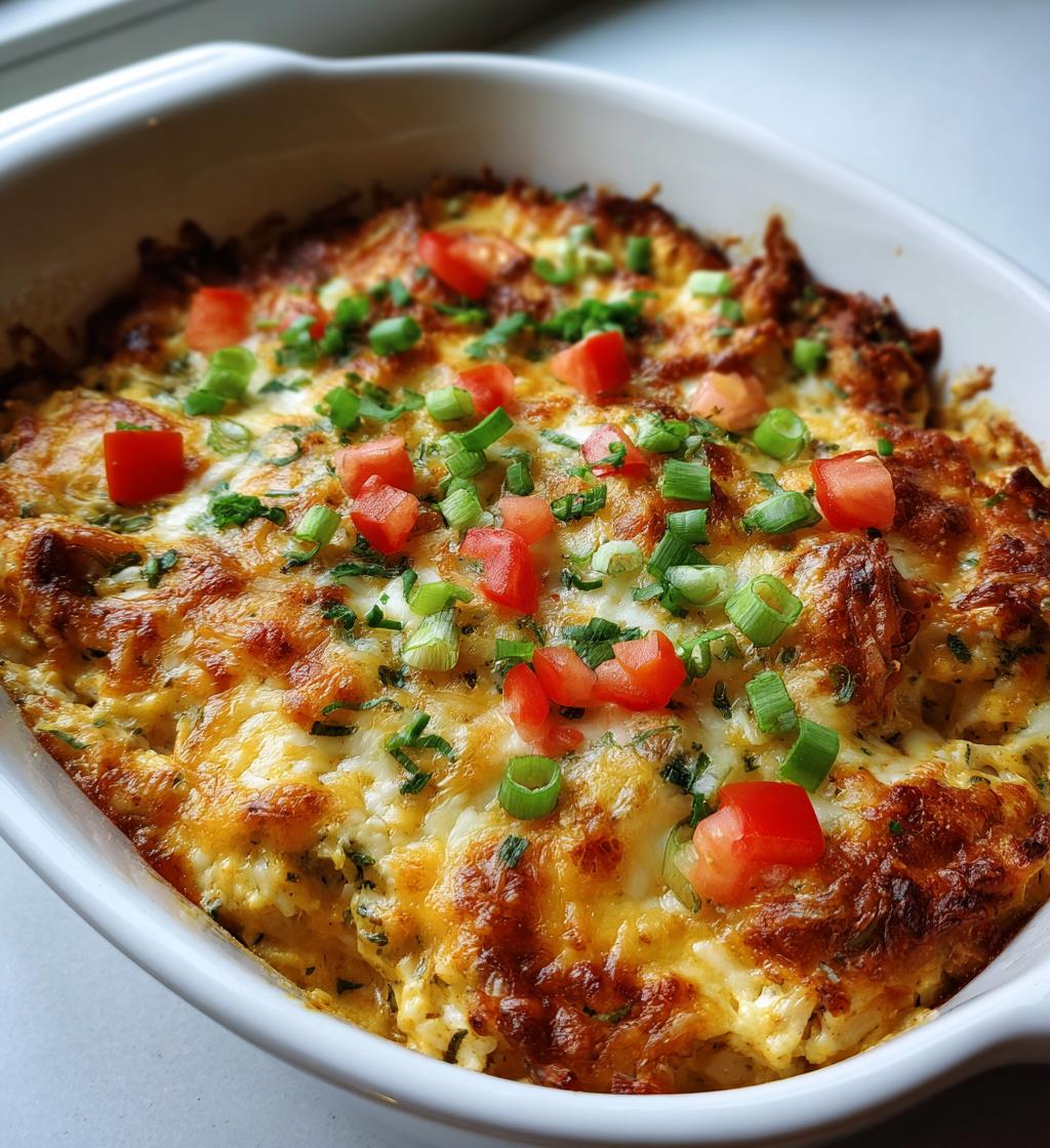 Chicken and Rice Queso Casserole