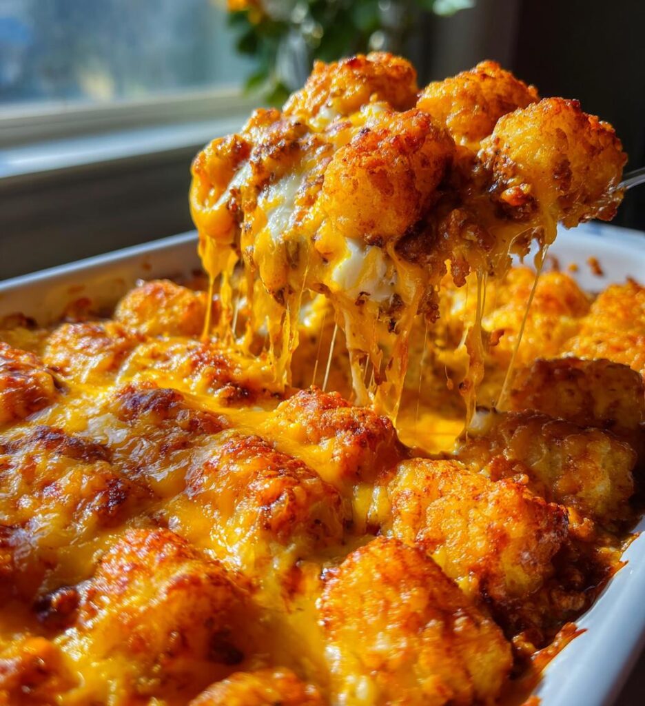 Chili Cheese Tater Tot Casserole