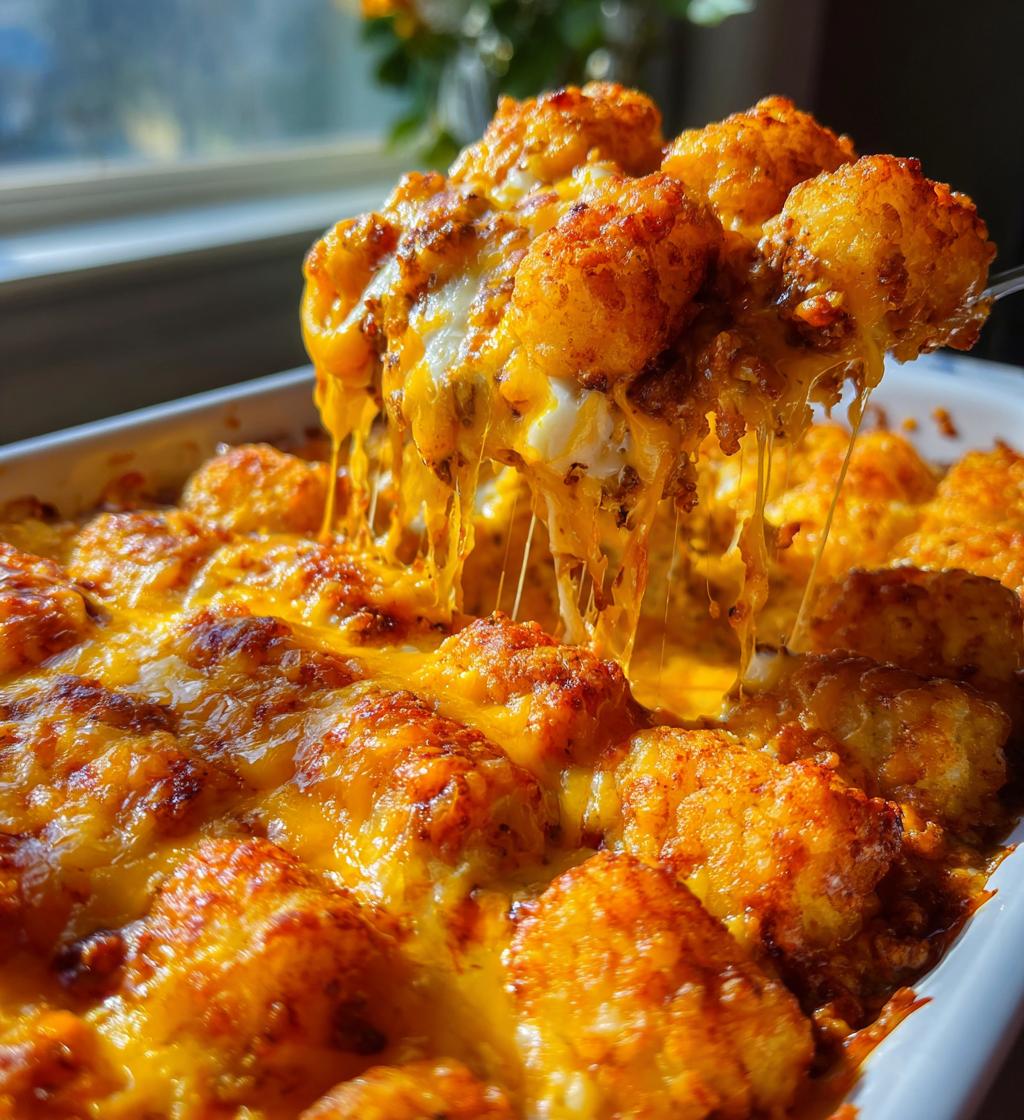 Chili Cheese Tater Tot Casserole