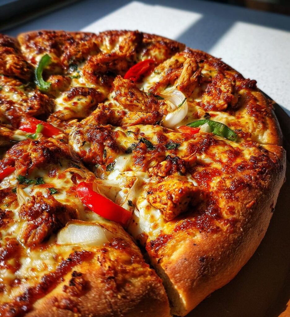 Chili Garlic Chicken Pizza