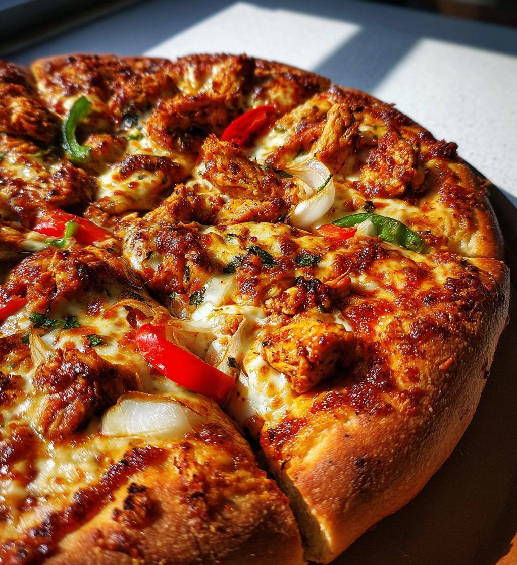 Chili Garlic Chicken Pizza