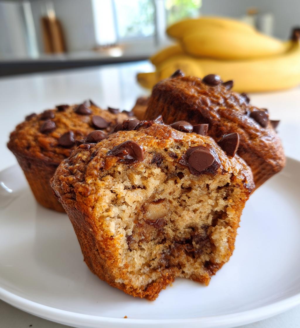 Chocolate Banana Oatmeal Muffins - detail 1