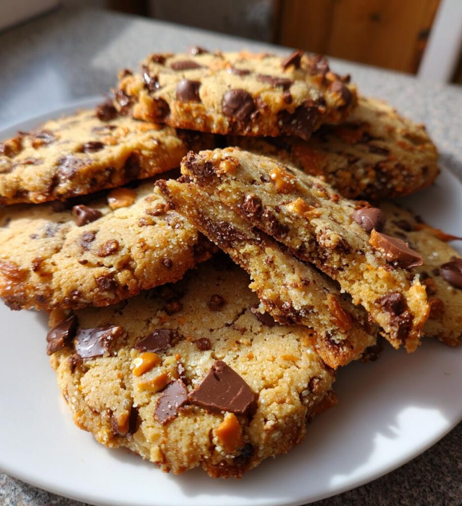 Chocolate Chip And Toffee Shortbread Cookies