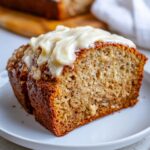 Cinnamon Roll Banana Bread with Cream Cheese Frosting