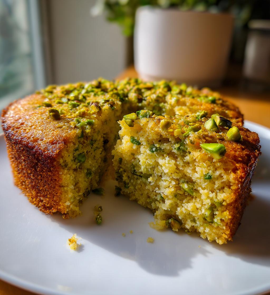 Coconut and Pistachio Pudding Cake - detail 1