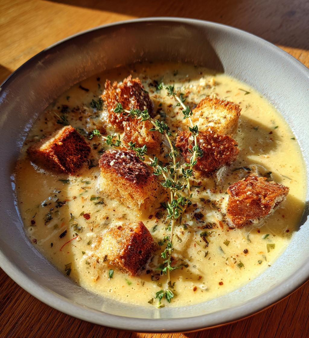Country French Garlic Soup - detail 1