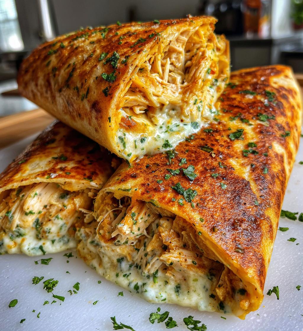 Cozy Cheesy Garlic Chicken Wraps - detail 1