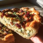 Cranberry Brie Tart with Pancetta & Thyme