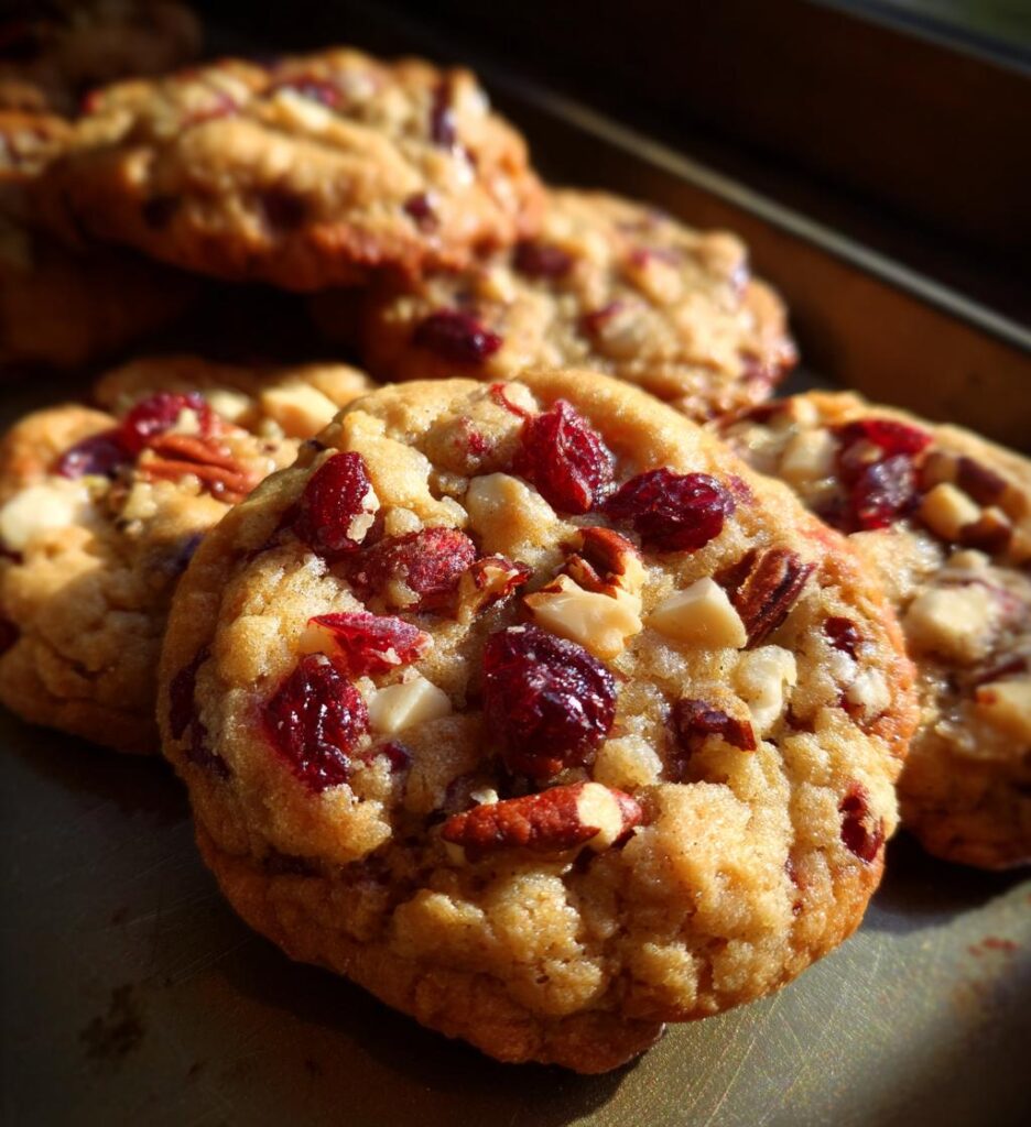 Cranberry Pecan Praline Cookies