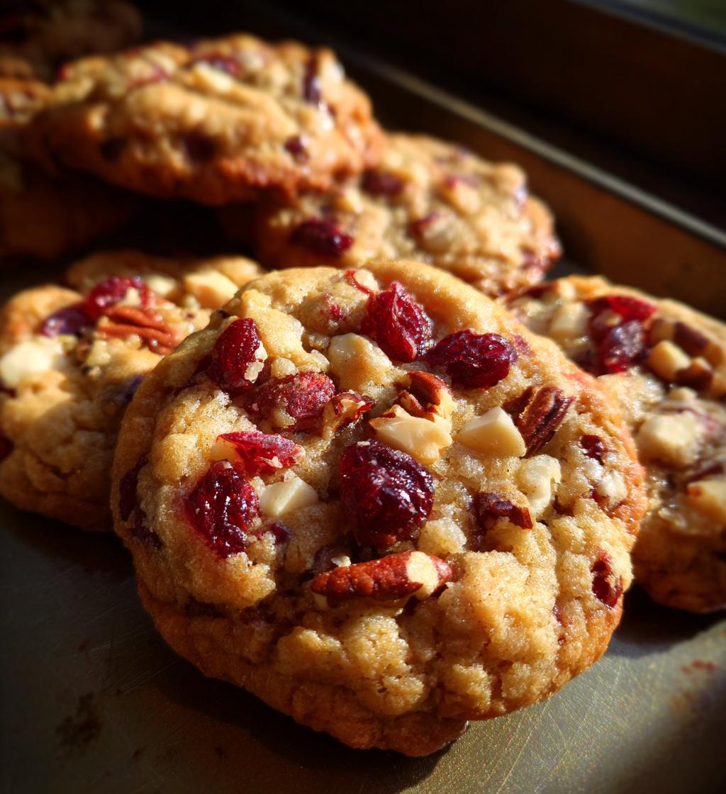 Cranberry Pecan Praline Cookies
