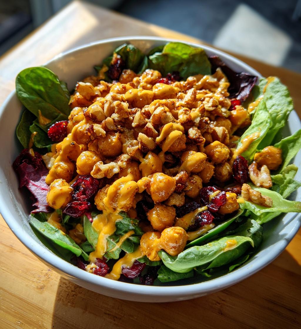 Cranberry Walnut Chickpea Salad with Orange Vinaigrette - detail 1