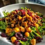 Cranberry Walnut Chickpea Salad with Orange Vinaigrette