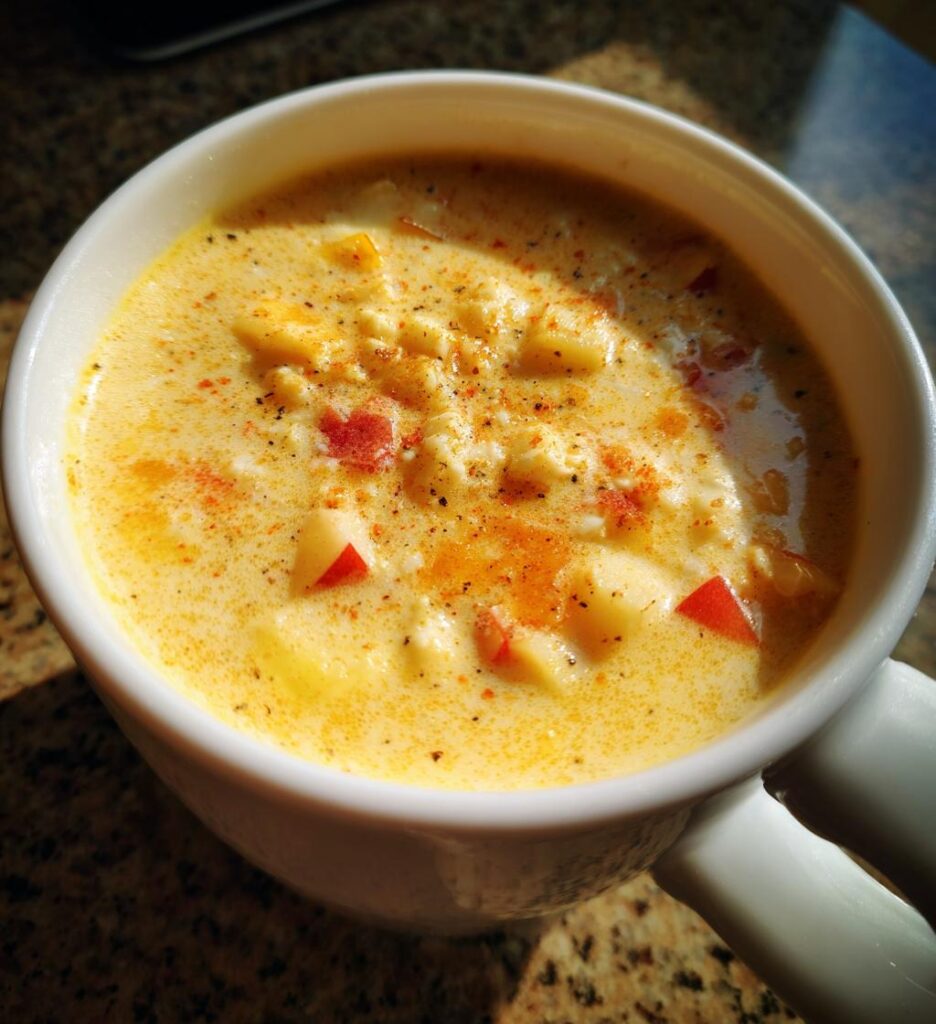 Creamy Apple and White Cheddar Soup