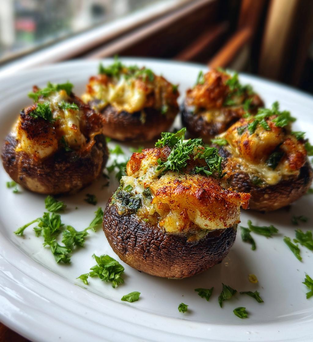 Creamy Garlic Crab Stuffed Mushrooms - detail 1