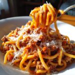 Creamy Italian Spaghetti Ground Beef One Pot Meal