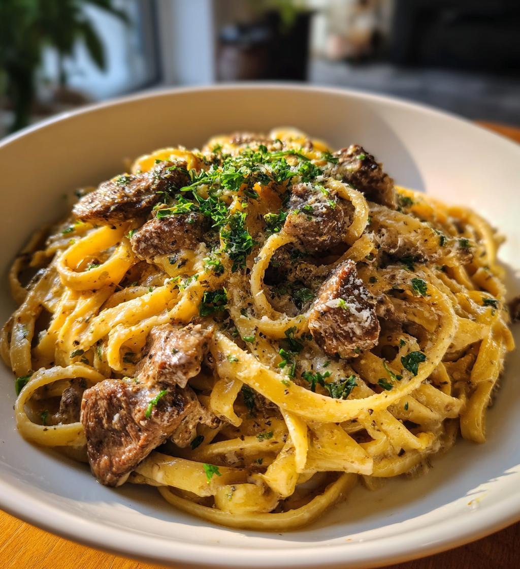 Creamy One Pot Beef Pasta with Garlic Butter - detail 1