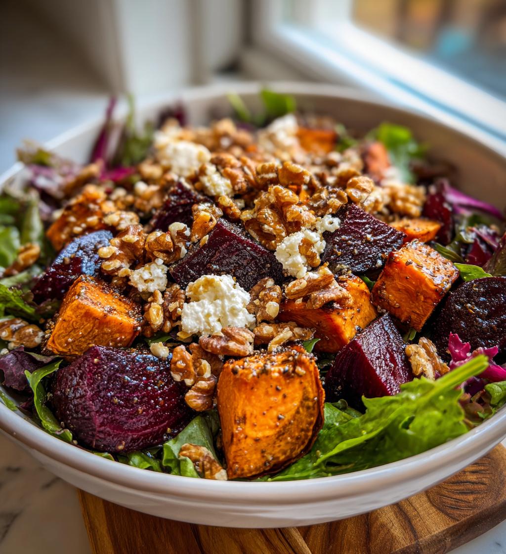 Creamy Roasted Beet Salad Sweet Potato Feta - detail 1