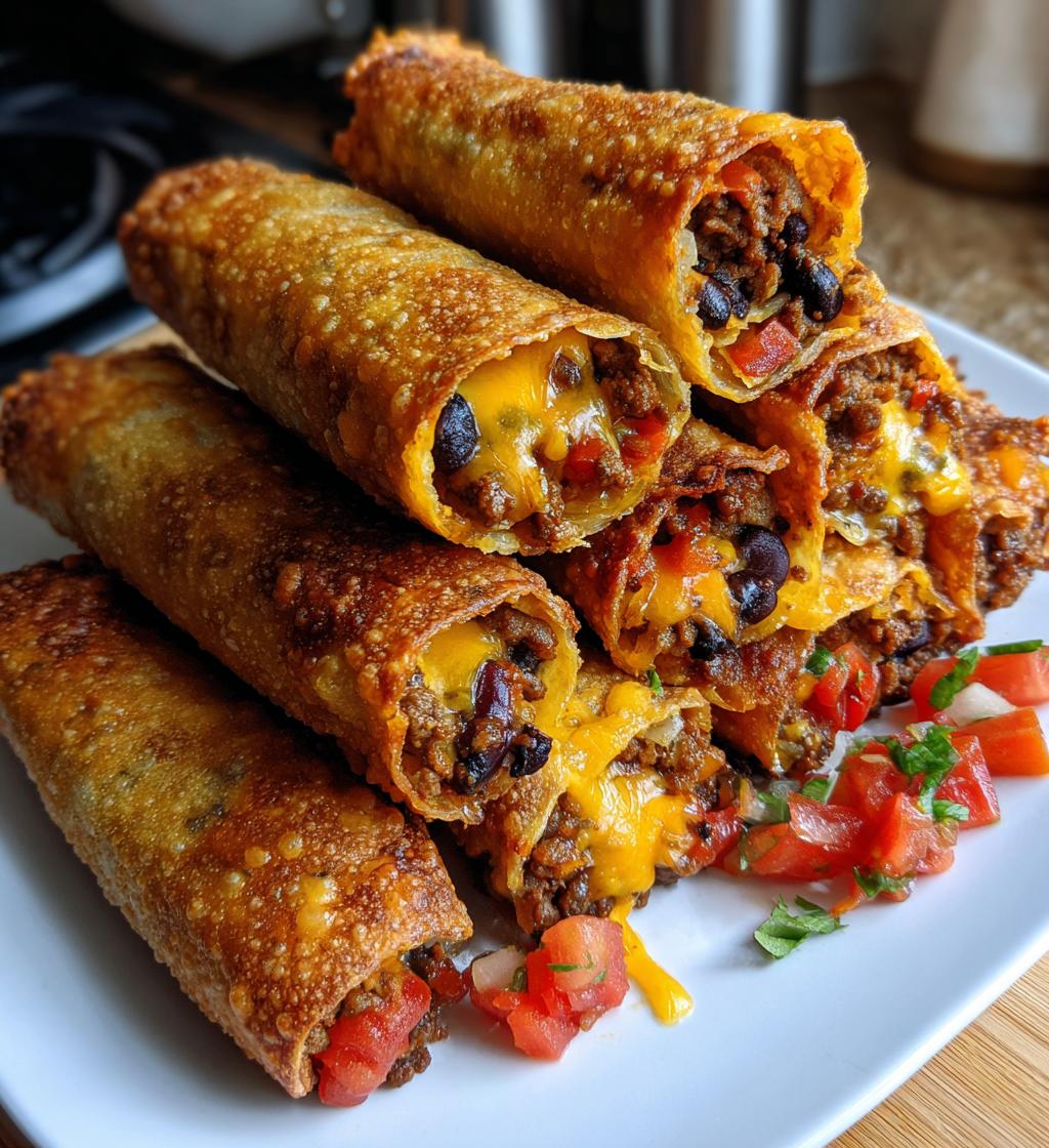 Crispy Nacho Egg Rolls