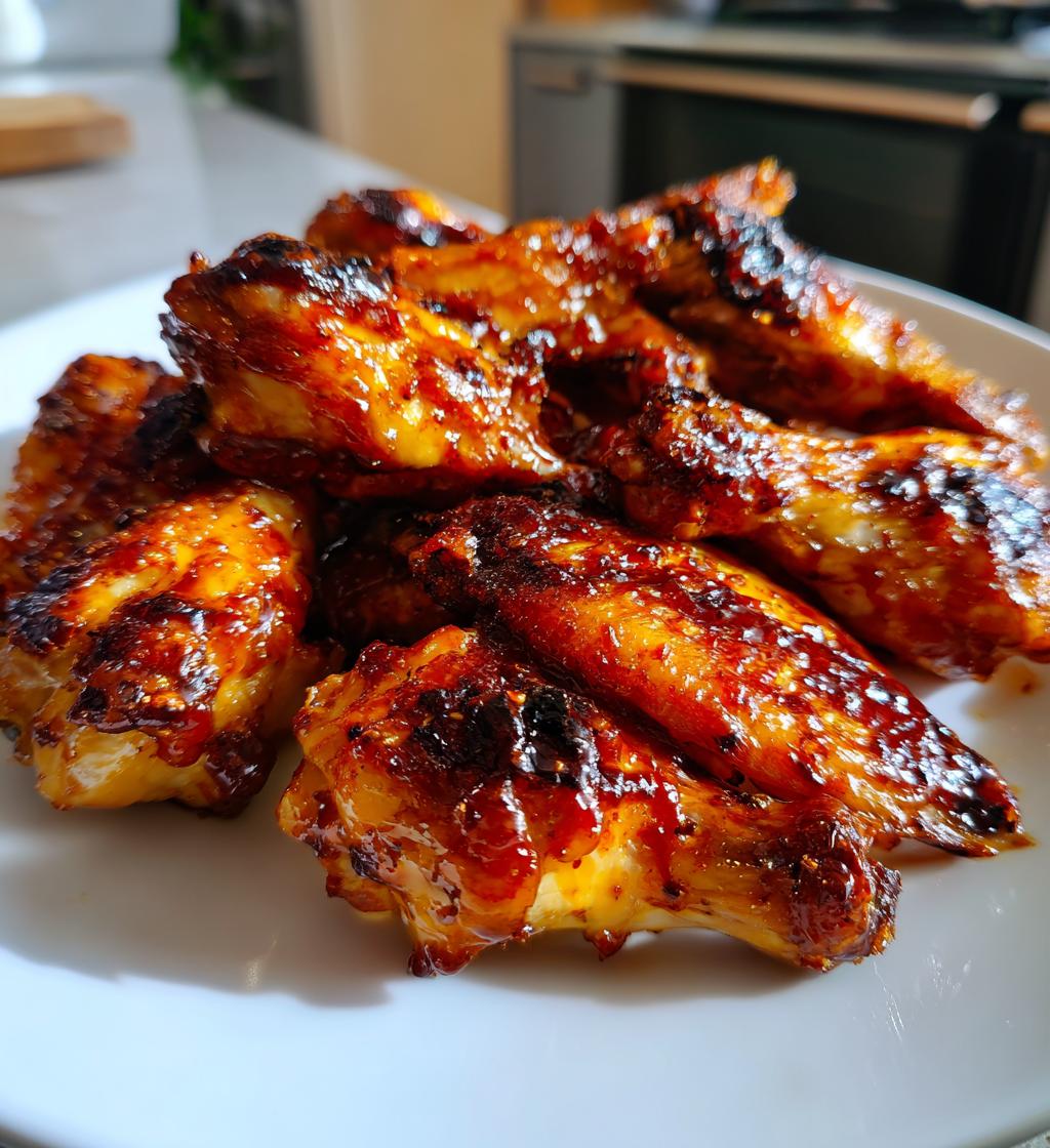 Crispy Oven Baked Honey Bbq Chicken Wings