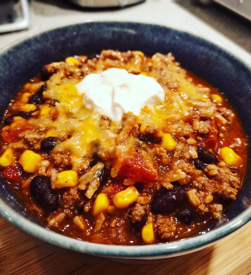 Crock Pot Taco Rice Soup - detail 1