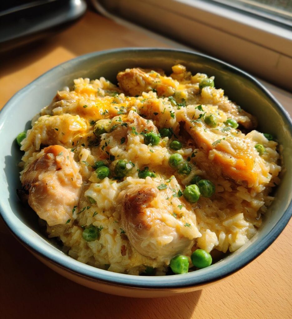 Crockpot Cheesy Chicken and Rice Recipe