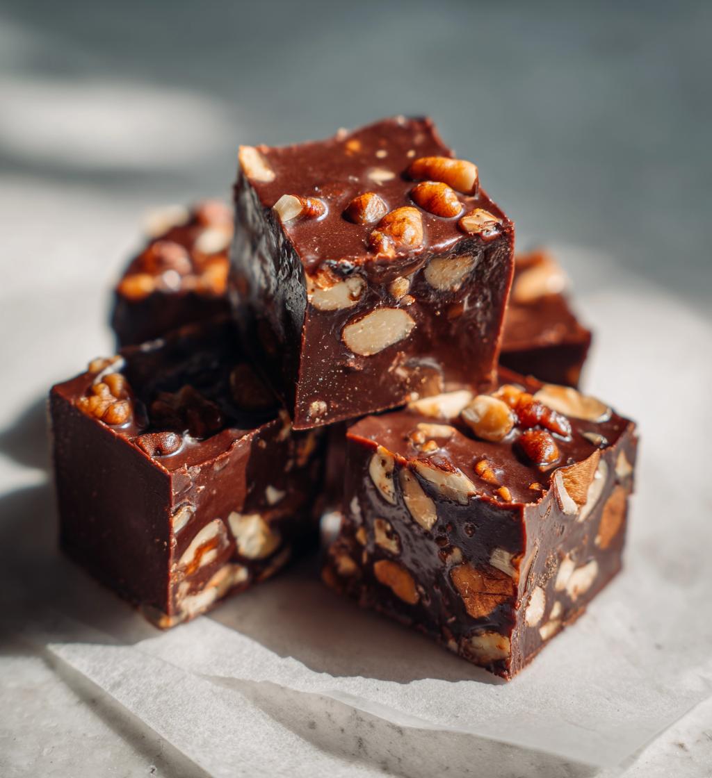 Dark Chocolate Nut Squares