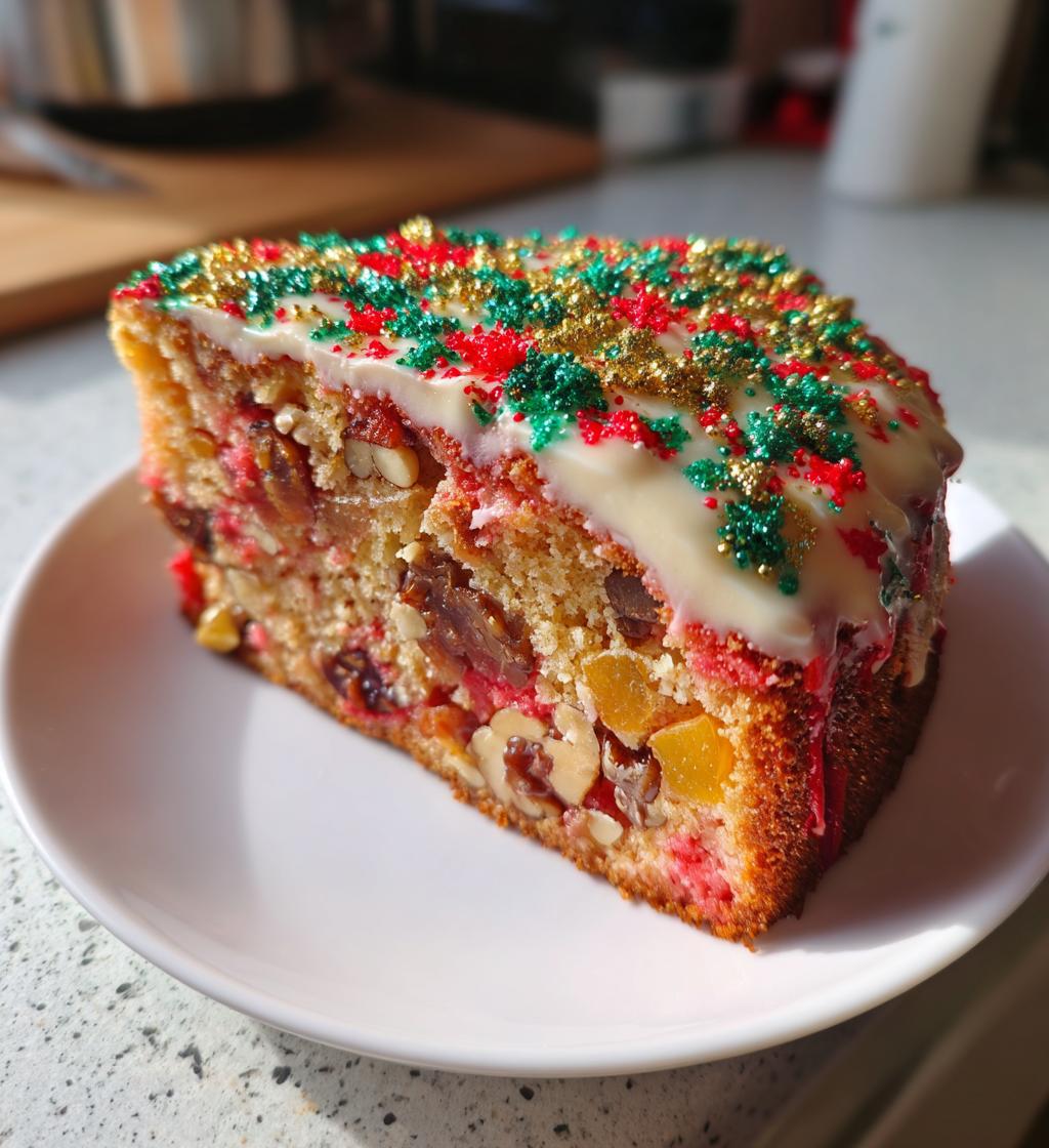 Festive Christmas Cake Traybake - detail 1
