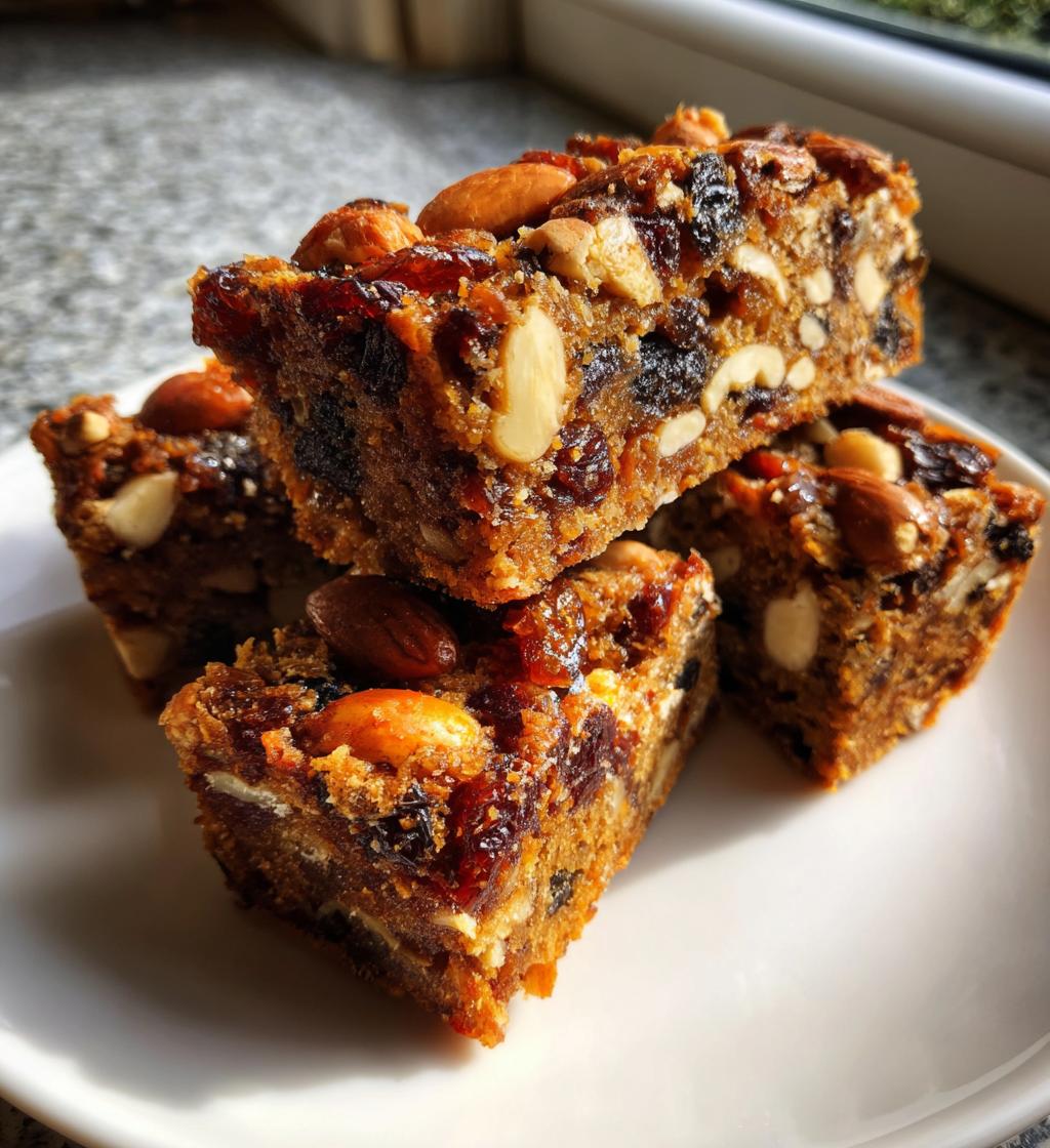 Festive Christmas Fruitcake Bars - detail 1