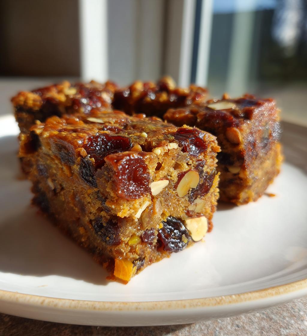 Festive Christmas Fruitcake Bars