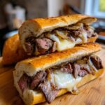 French Garlic Philly Cheesesteak Bread