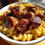 Garlic Butter Beef Sausage Bites with Creamy Parmesan Pasta
