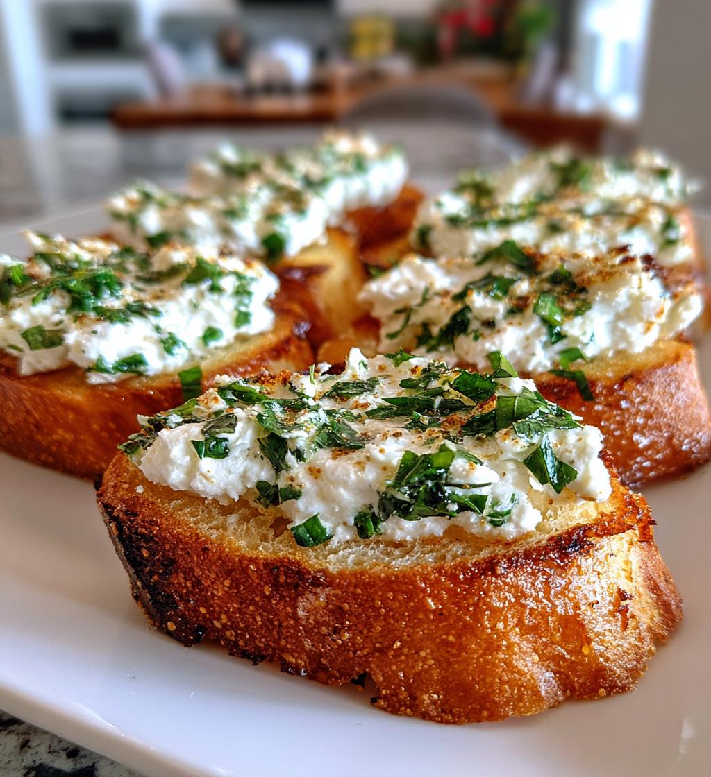 Garlic Herb Goat Cheese Bruschetta - detail 1