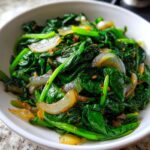 Garlic Sauteed Spinach with Onions