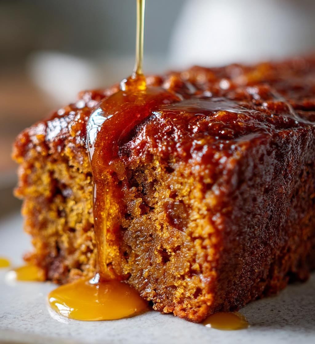 Gingerbread Pudding Cake with Syrup - detail 1