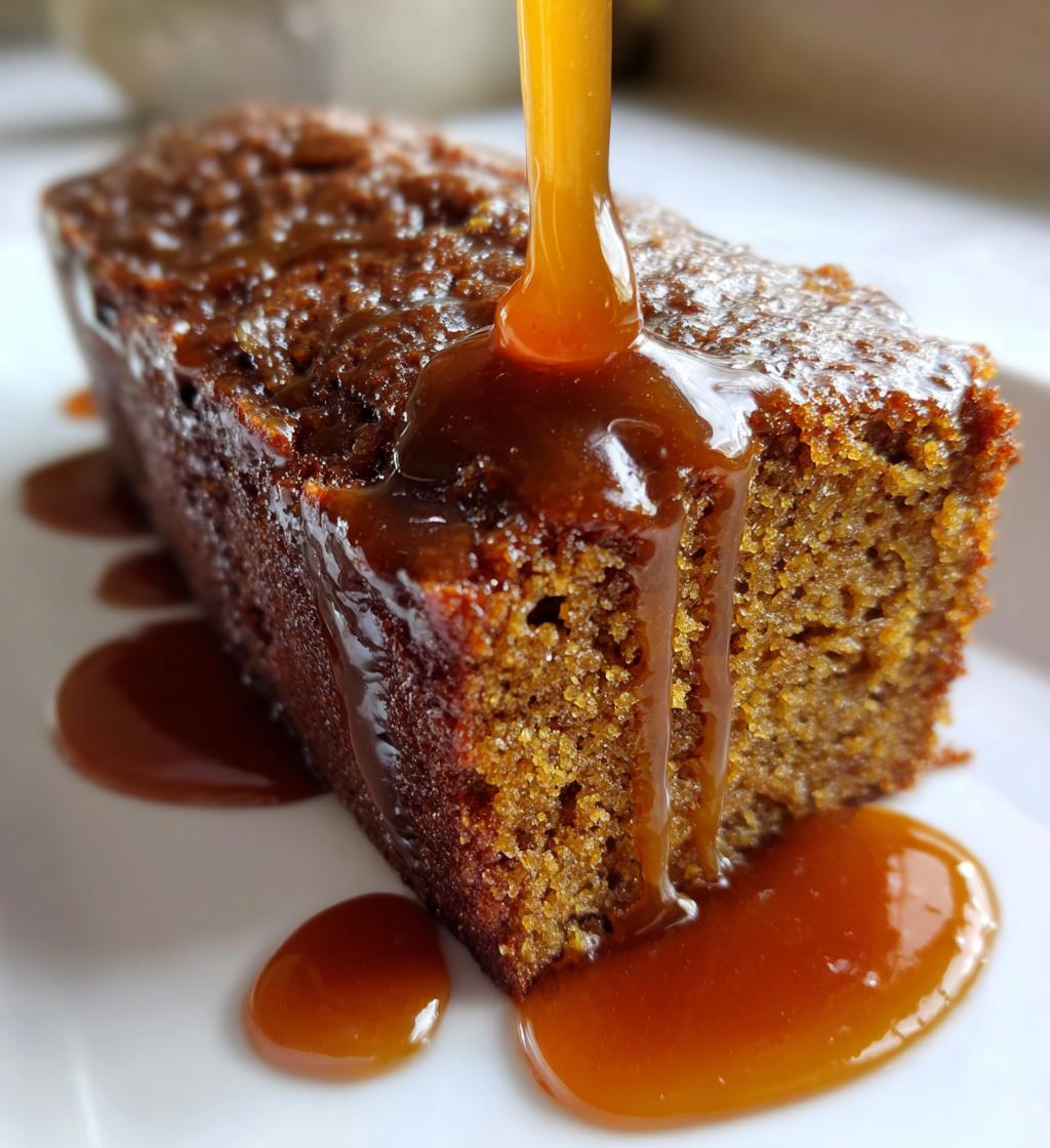 Gingerbread Pudding Cake with Syrup